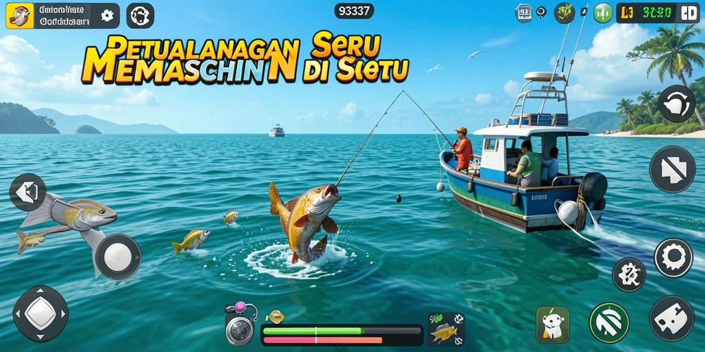 Tangkapan ikan besar di game 93337 saat memancing.