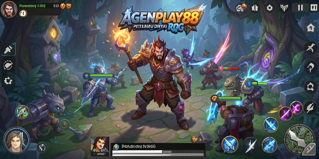Screenshot menunjukkan petualangan karakter dalam gameplay RPG yang menegangkan.