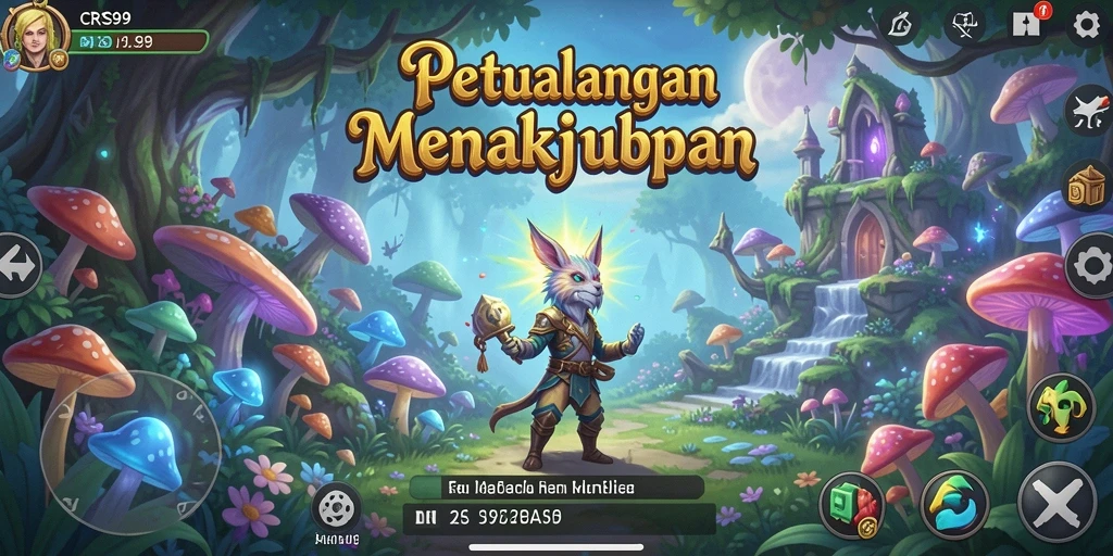 Tangkapan layar utama CRS99 yang menampilkan aksi RPG mendebarkan.