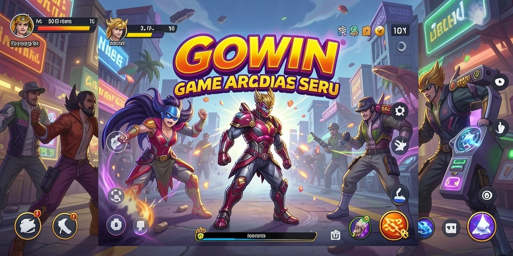 Screenshot GOWIN menunjukkan aksi gameplay Arcade yang seru.