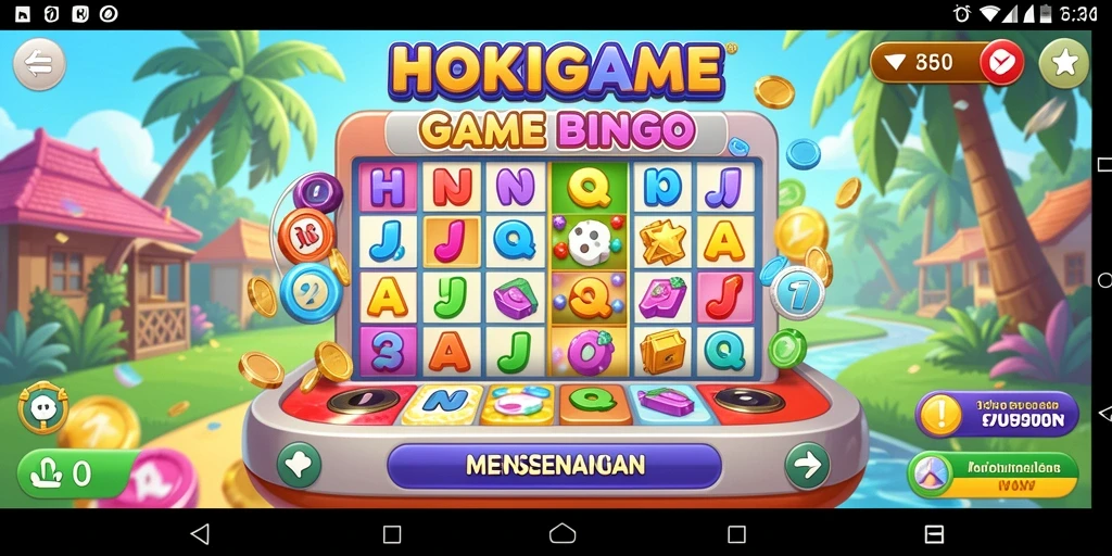 Screenshot HOKIGAME menampilkan gameplay Bingo yang seru.