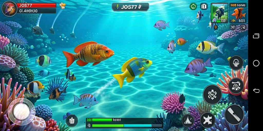 Screenshot JOS77 yang menampilkan aksi Tembak Ikan seru.