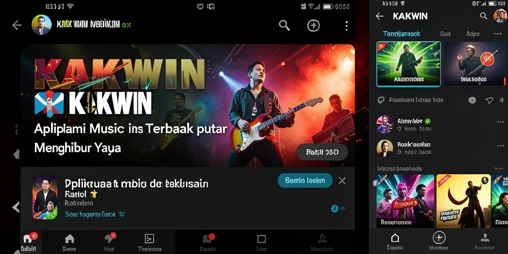 Screenshot KAKWIN menampilkan gameplay musik yang interaktif dan menarik.