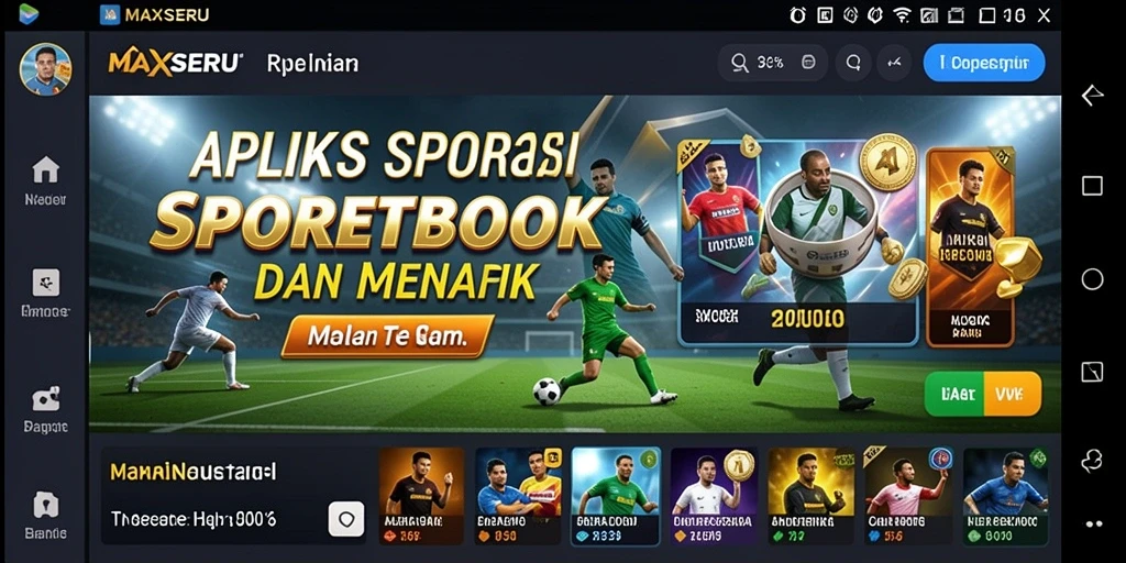 Tampilan gameplay menarik dari aplikasi Sportsbook MAXSERU.