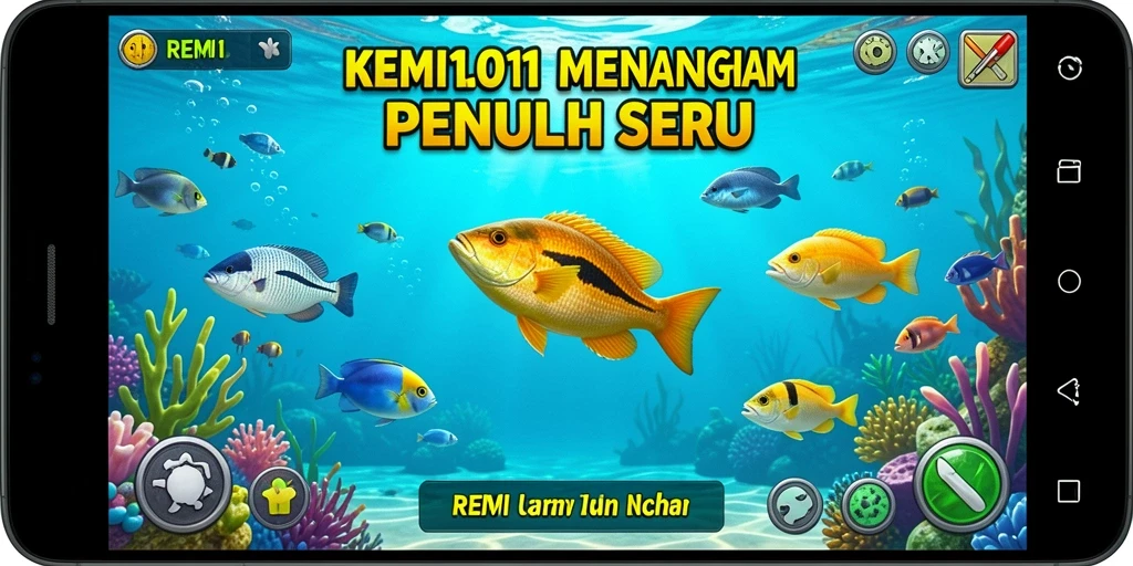 Tampilan gameplay menarik dari REMI101 dengan berbagai jenis ikan.