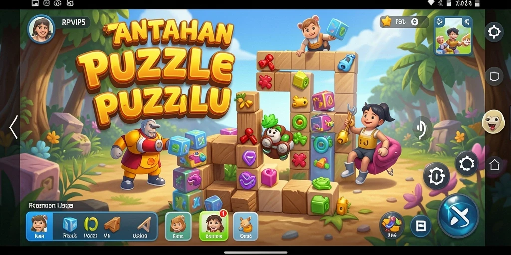 Gameplay RPVIP5 menampilkan tantangan Puzzle yang seru dan menarik.