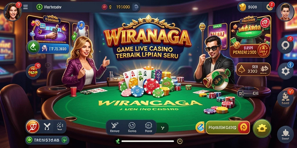 Tampilan gameplay Live Casino yang menarik dan interaktif di WIRANAGA.